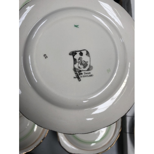 692 - A DINNER SERVICE TO INCLUDE, PLATES, SIDE PLATS, SERVING DISHES ETC