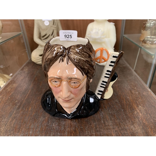 925 - A JOHN LENNON CHARACTER JUG MODELLED BY ROY NOBLE , LIMITED EDITION NUMBER 33 - 1971