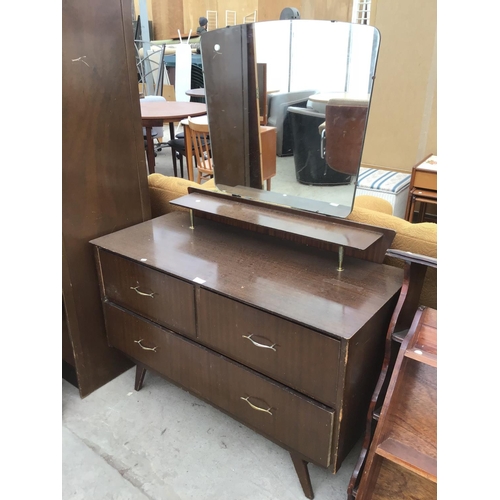 1219 - A RETRO DRESSING TABLE WITH MIRROR