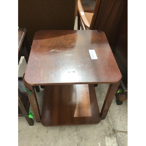 1296 - A DROP LEAF TABLE AND SIDE TABLE (2)