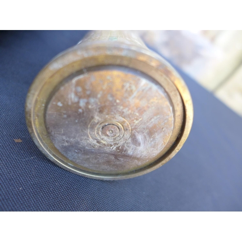 311 - A BRASS SHELL CASE DATED 1942 AND TWO BRASS BOFORS SHELL CASES