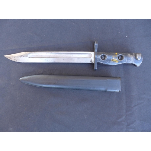 314 - AN SLR L1 A1 BAYONET AND SCABBARD - 20.5 CM BLADE