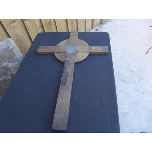 332 - A WW1 WOODEN GERMAN GRAVE MARKER (MARKED BEERS)