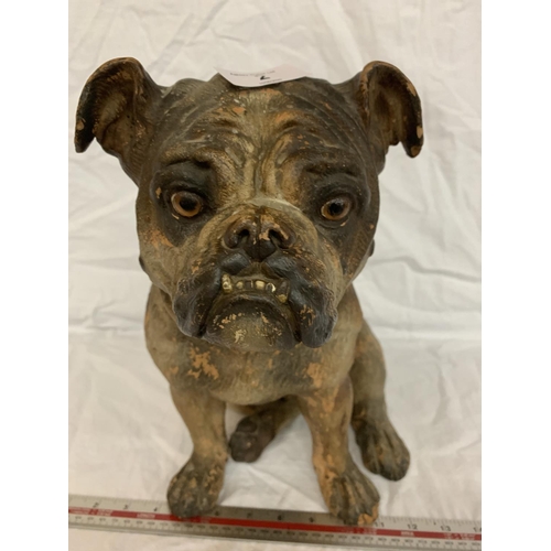 2 - AN AUSTRIAN PAINTED TERRACOTTA MODEL OF A FRENCH BULLDOG