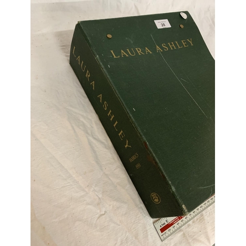 28 - A LAURA ASHLEY MATERIAL SAMPLE BOOK