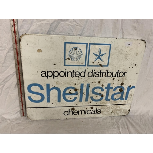 29 - A 'SHELLSTAR CHEMICALS' METAL ADVERTISING SIGN