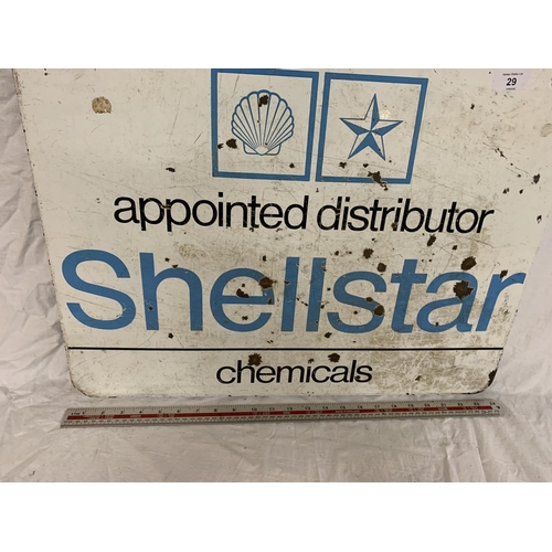 29 - A 'SHELLSTAR CHEMICALS' METAL ADVERTISING SIGN