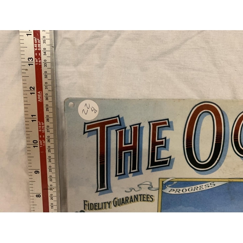 7 - A 'THE OCEAN ACCIDENT & GUARANTEE CORPORATION LIMITED' ADVERTISING SIGN