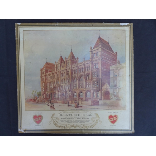 135 - A DUCKWORTH & CO DOUBLE SIDED ADVERTISING BOARD 42 CM X 44 CM