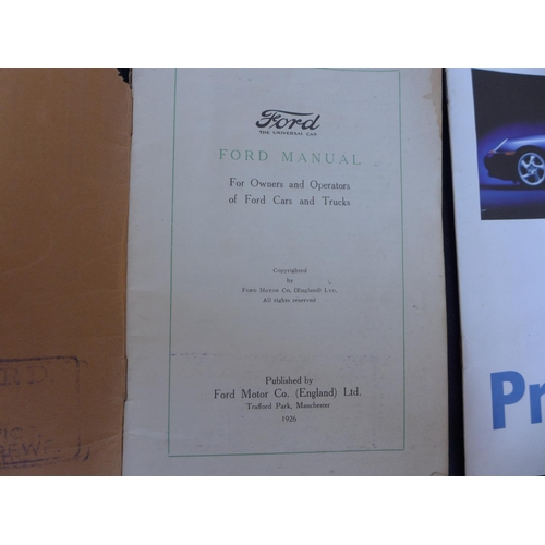 142 - A 1926 FORD MODEL T INSTRUCTION MANUAL AND A PORSCHE PRICE LIST