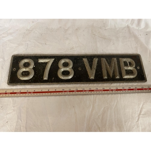 157 - A VINTAGE VEHICLE REGISTRATION PLATE