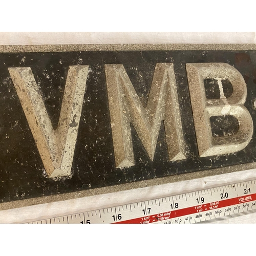 157 - A VINTAGE VEHICLE REGISTRATION PLATE