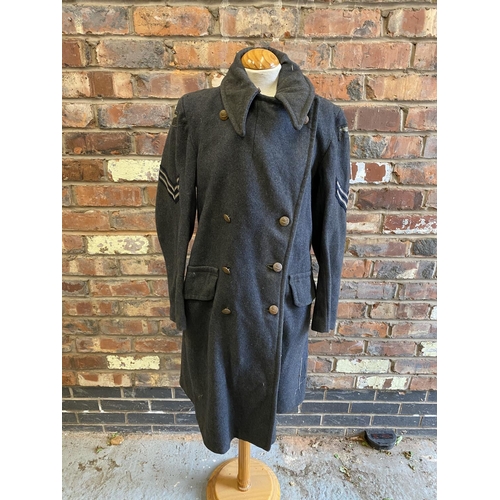 354 - A 1947 DATED RAF OFFICER'S GREATCOAT