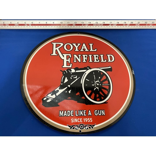 374 - A ROYAL ENFIELD METAL SIGN