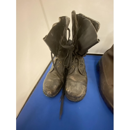 397 - TWO PAIRS OF MILITARY BOOTS