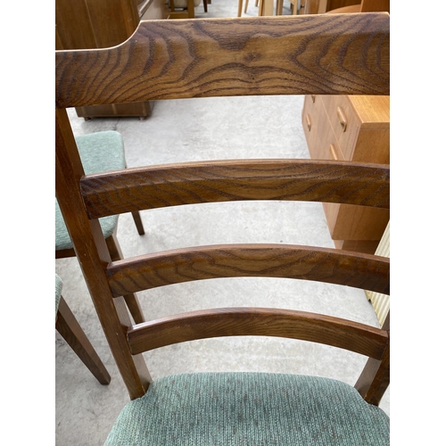 1518 - SIX G PLAN OAK DINING CHAIRS