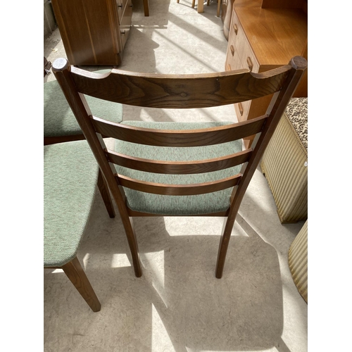 1518 - SIX G PLAN OAK DINING CHAIRS