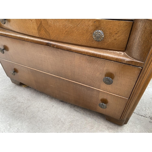 1520 - A MAHOGANY DRESSING TABLE WITH THREE DRAWERS AND UNFRAMED MIRROR