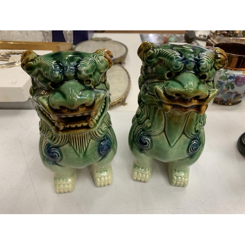 108 - A PAIR OF CHINESE DRAGONS (ONE A/F ON LEG)