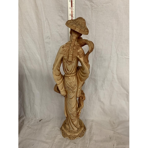 111 - AN ORIENTAL FIGURINE OF A GENTLEMAN (A/F)