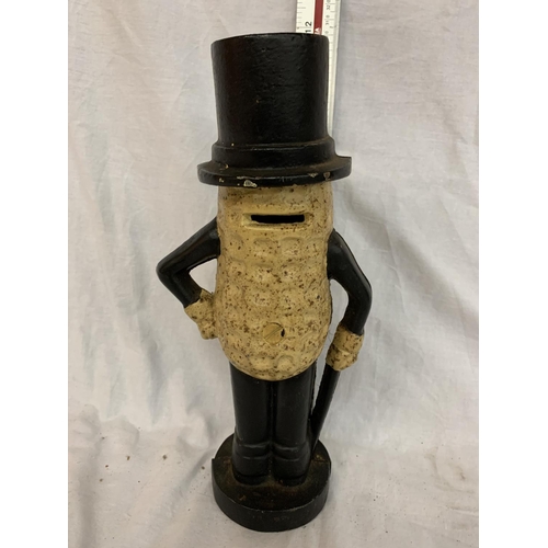 163 - A CAST 'MR PEANUT' MONEY BOX