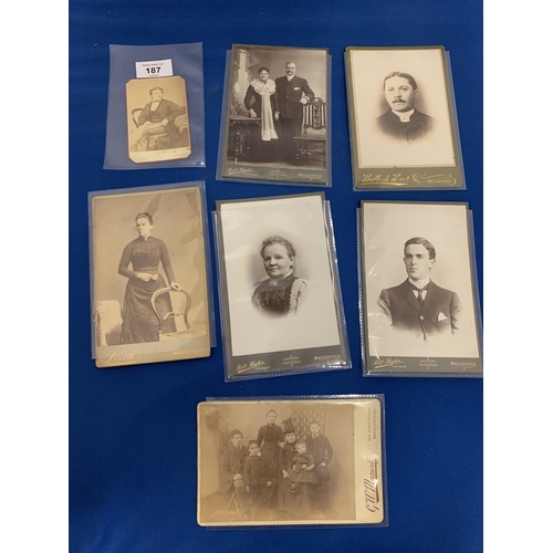 187 - SEVEN LATE VICTORIAN MACCLESFIELD RELATED PORTRAIT PHOTOGRAPHS