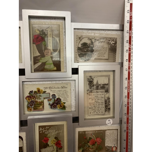 201A - A COLLECTION OF FRAMED POSTCARDS