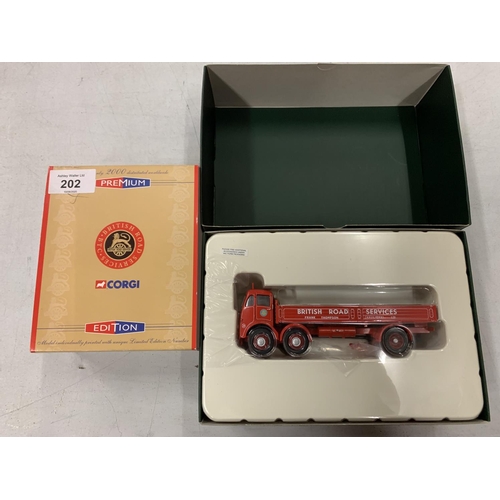 202 - A LIMITED EDITION OF 2000 CORGI ERF 6 WHEEL DROPSIDE 