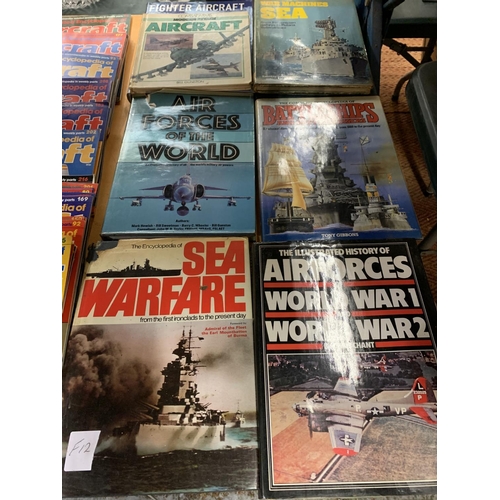 226 - A LARGE COLLECTION OF AIRCRAFT AND WEAPON RELATED BOOKS AND MAGAZINES