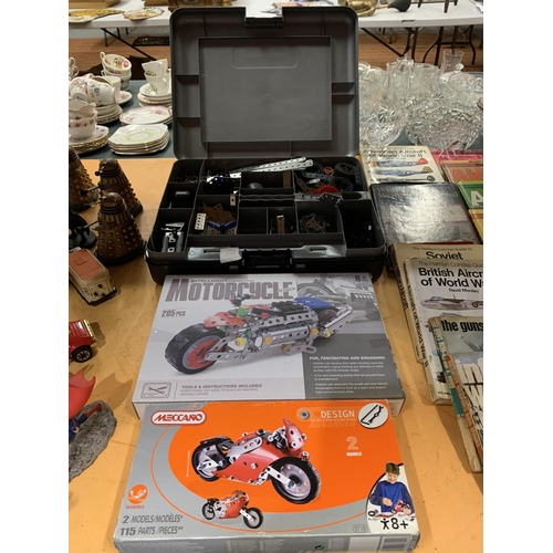 227 - MECCANO MOTORCYCLE SETS AND AND A MODLERS TOOL BOX