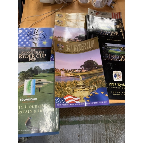 230 - VARIOUS RYDER CUP GOLF BOOKS