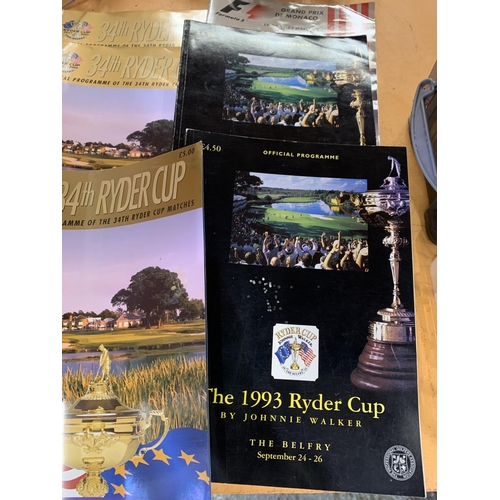 230 - VARIOUS RYDER CUP GOLF BOOKS