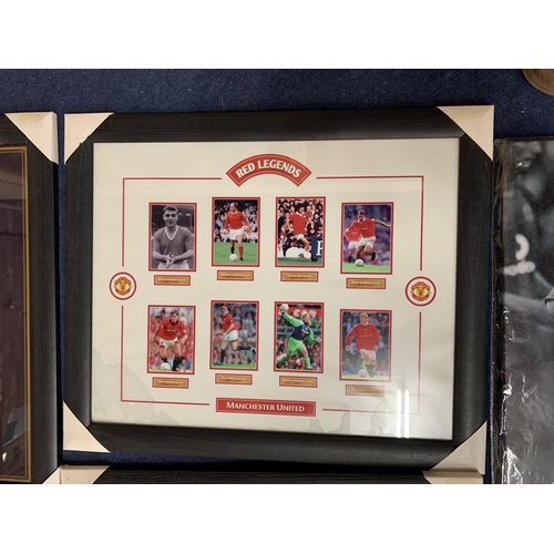 241 - A LARGE QUANTITY OF MANCHESTER UNITED MEMORABILIA TO INCLUDE FRAMED PICTURES, FIRST REVIEWS, WEMBLY ... 