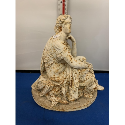 244 - A VICTORIAN CAST IRON LADY DOOR STOP