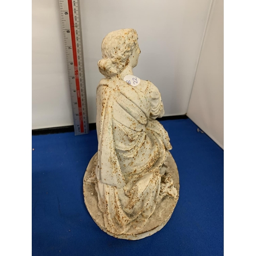 244 - A VICTORIAN CAST IRON LADY DOOR STOP