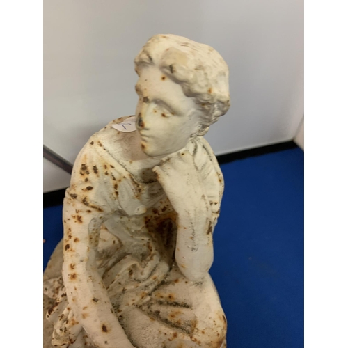 244 - A VICTORIAN CAST IRON LADY DOOR STOP