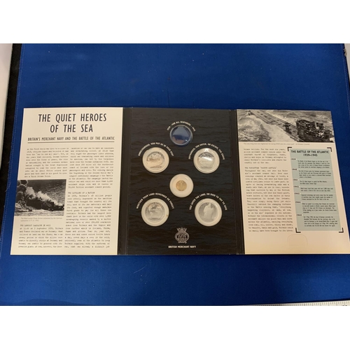 251 - A BATTLE OF THE ATLANTIC COIN COLLECTION (ONE MISSING)