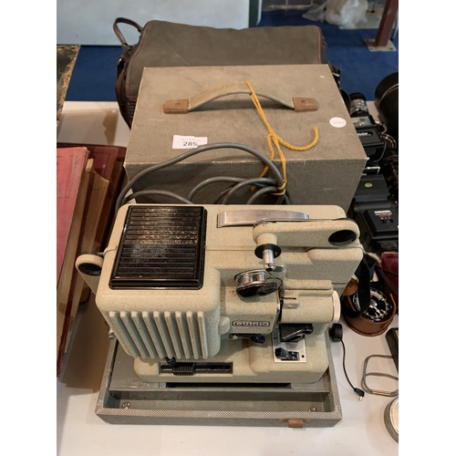 289 - A VINTAGE EUMIG PROJECTOR WITH CASE