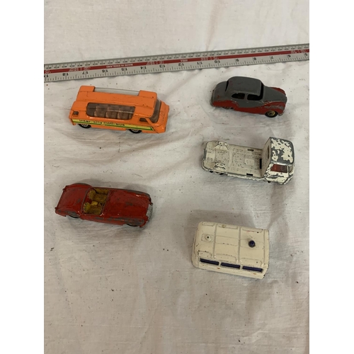 41 - A COLLECTION OF FIVE VINTAGE TOY CARS