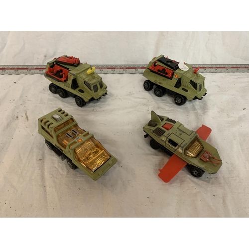 43 - FOUR VINTAGE CORGI AND DINKY CARS