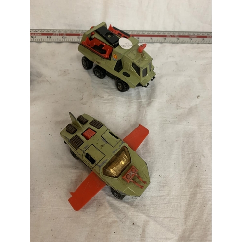 43 - FOUR VINTAGE CORGI AND DINKY CARS