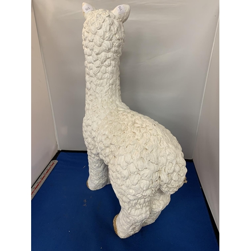 448 - A LARGE WHITE MODEL OF LLAMA