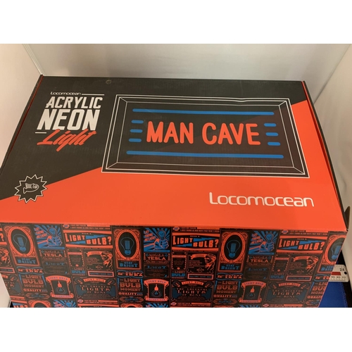 458 - A NEW AND BOXED NEON 'MAN CAVE' SIGN