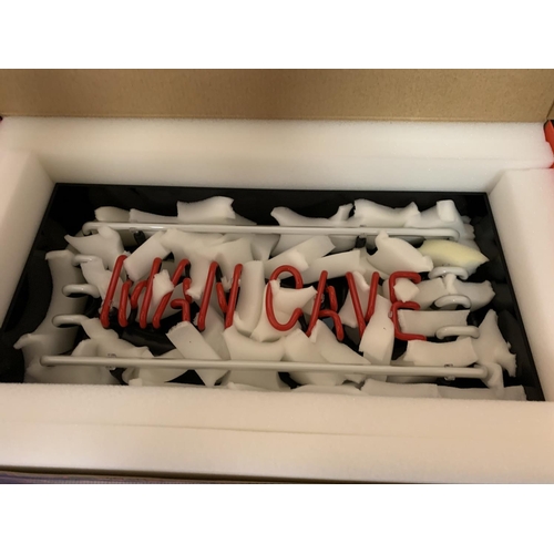 458 - A NEW AND BOXED NEON 'MAN CAVE' SIGN