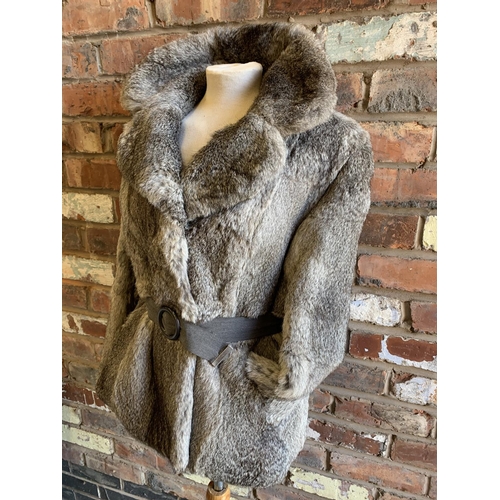 57 - A VINTAGE CONEY FUR JACKET