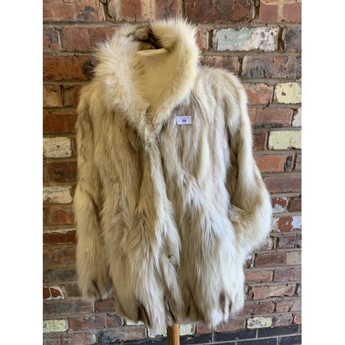 58 - A VINTAGE FOX FUR JACKET