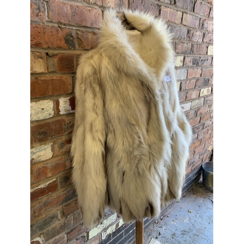 58 - A VINTAGE FOX FUR JACKET