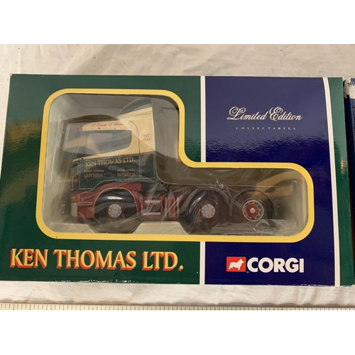 64 - TWO WAGONS - A CORGI ERF ECS TRACTOR UNIT 