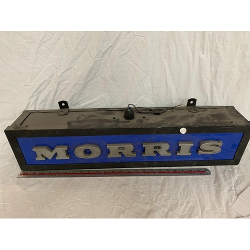 67 - A 'MORRIS' ILLUMINATED LIGHT BOX SIGN