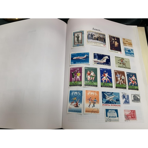 72 - THREE BOOKS CONTAINING VARIOUS STAMPS FROM AROUND THE WORLD